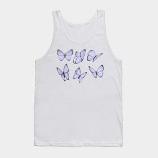 Snowy cold silver butterfly sticker pack Tank Top